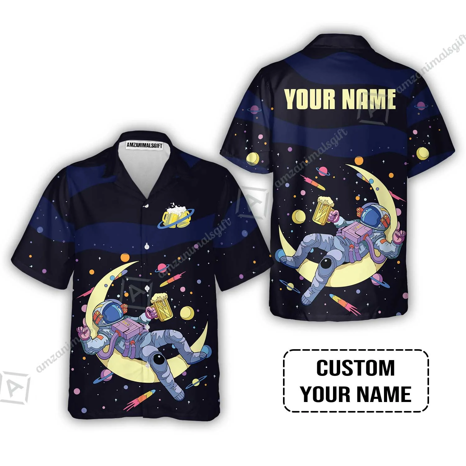 Custom Astronaut Beer Pattern Design Oktoberfest Beer Festival Performance Baseball Jersey - Image 4