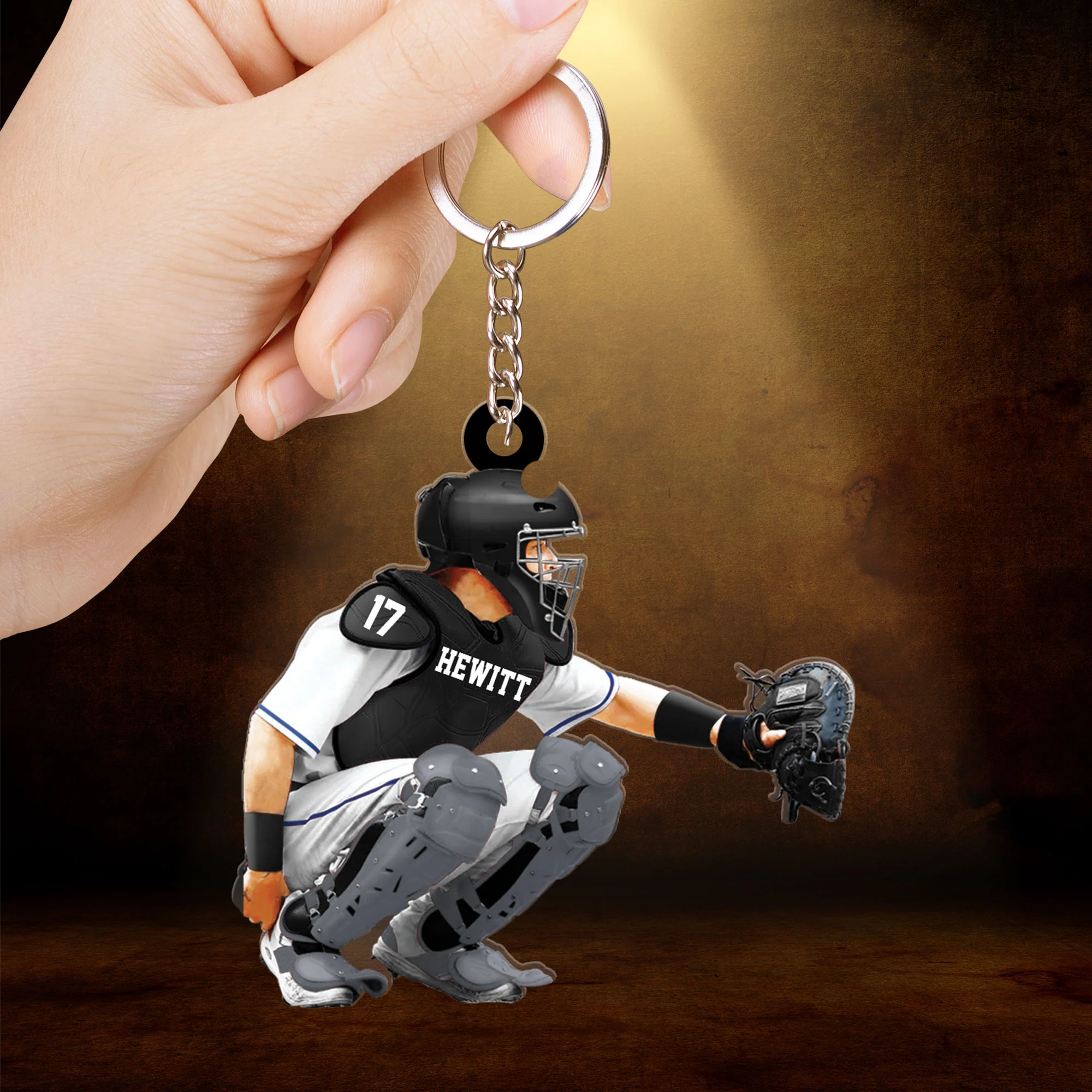 Custom Baseball Acrylic Ornament, Personalized Baseball Men Catcher Acrylic Ornament For Baseball Team, Christmas, New Year - Image 5