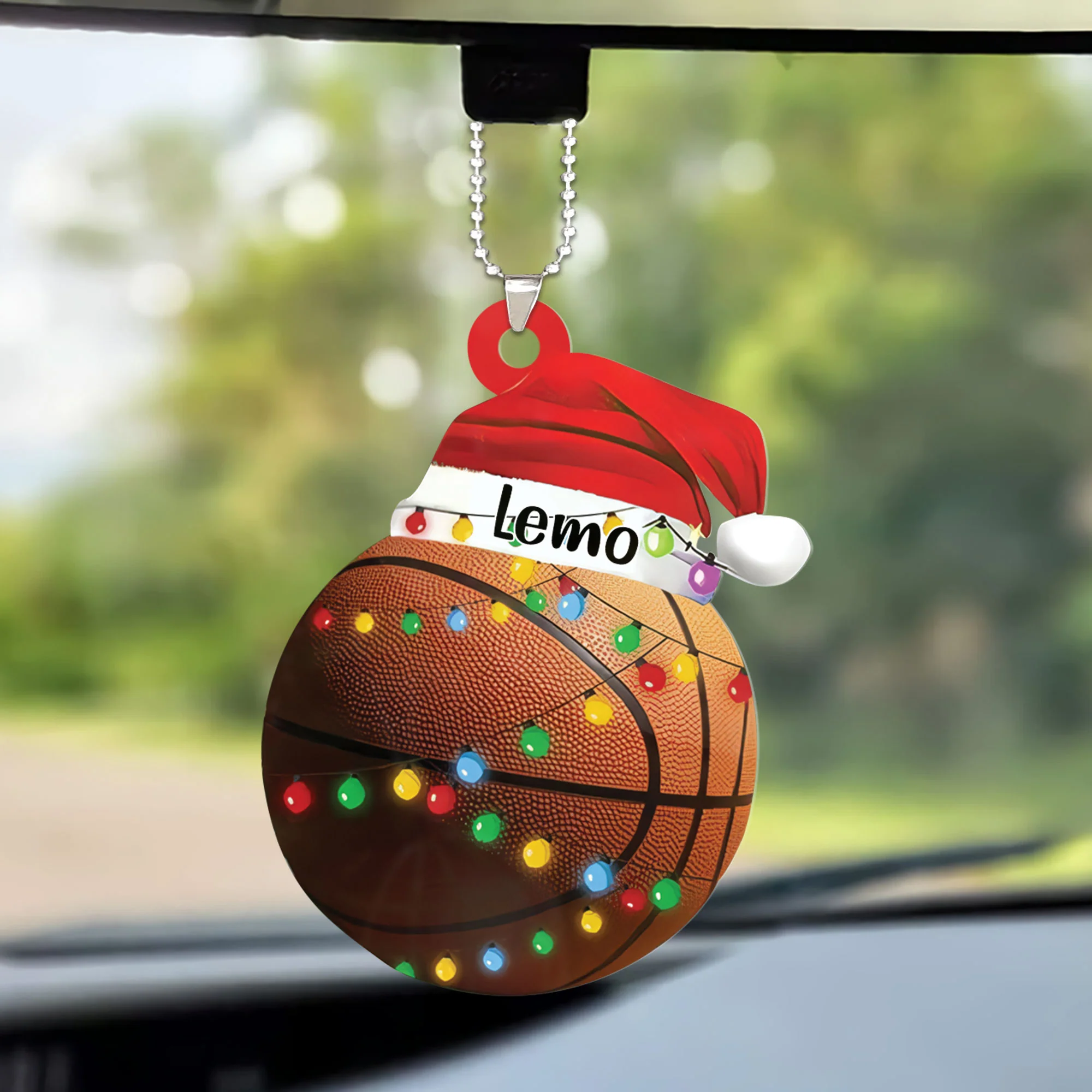 Custom Basketball Christmas Car Ornament, Personalized Basketball Name & Number Car Ornament For Basketball Lover,Christmas,New Year - Image 2