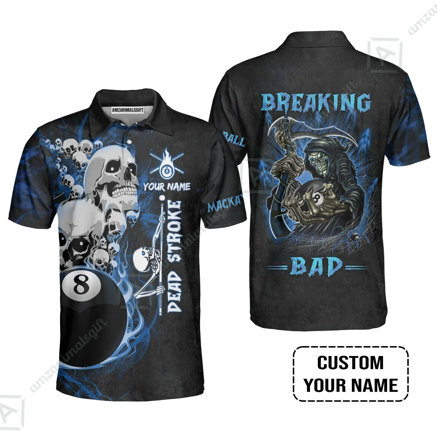 Custom Billiard Hawaiian Shirt - Breaking Bad Billiard Pool 8 Ball Personalized Name Hawaiian Shirt - Image 6