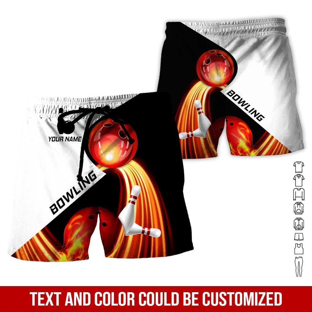 Custom Bowling Aloha Hawaiian Shirt - Beautiful Fire Bowling Ball Pattern Personalized Name Hawaiian Shirt For Men & Women, Bowling Lover - Image 7