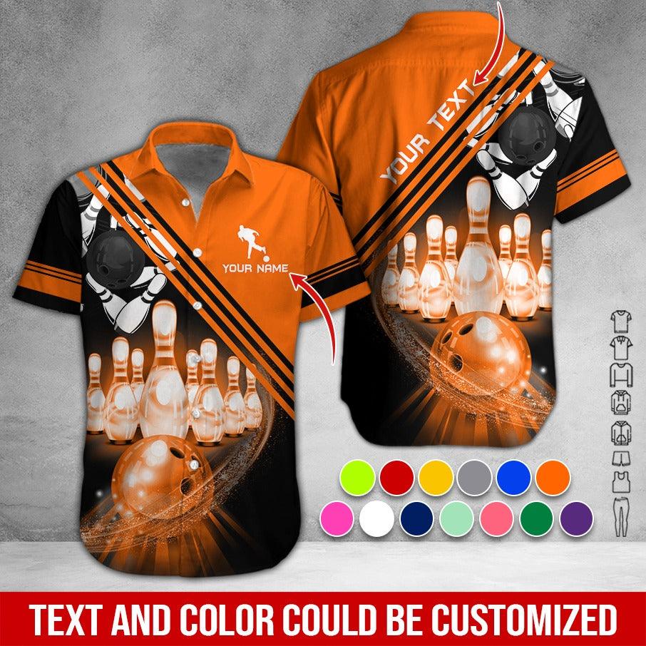 Custom Bowling Aloha Hawaiian Shirt - Cool Glass Bowling Bowl Pattern Personalized Name Hawaiian Shirt For Men & Women, Bowling Lover - Image 4