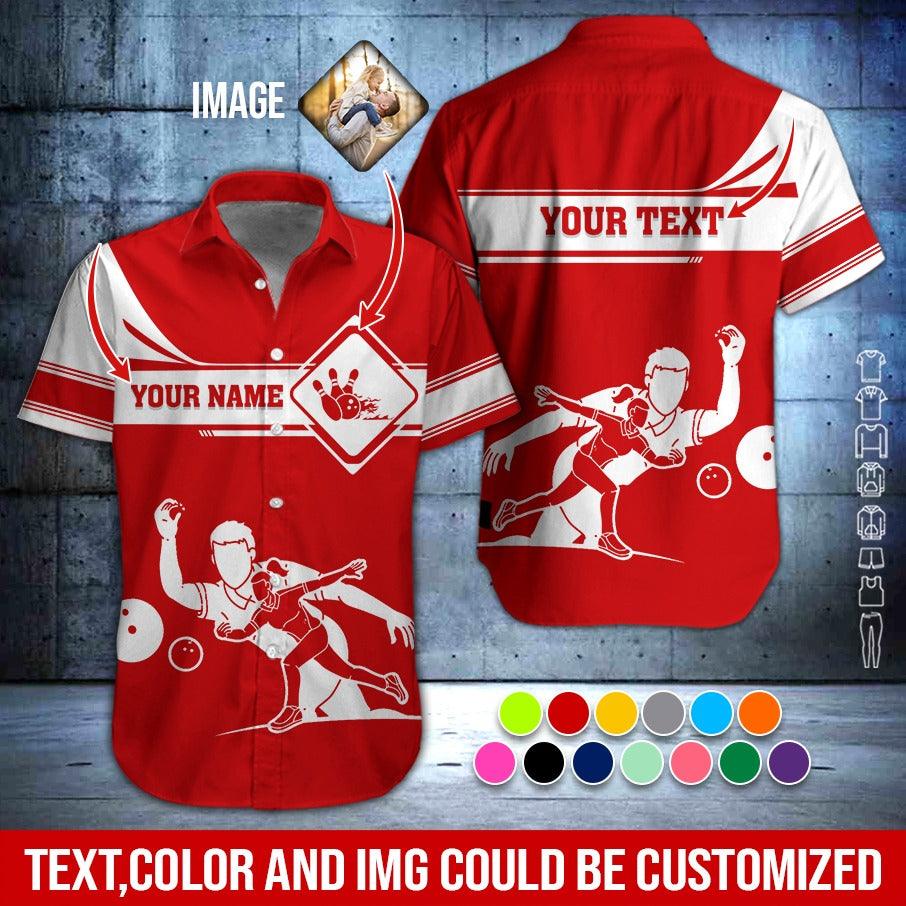 Custom Bowling Aloha Hawaiian Shirt - Cool Men & Women Playing Bowling Personalized Name Hawaiian Shirt For Men & Women, Bowling Lover - Image 3