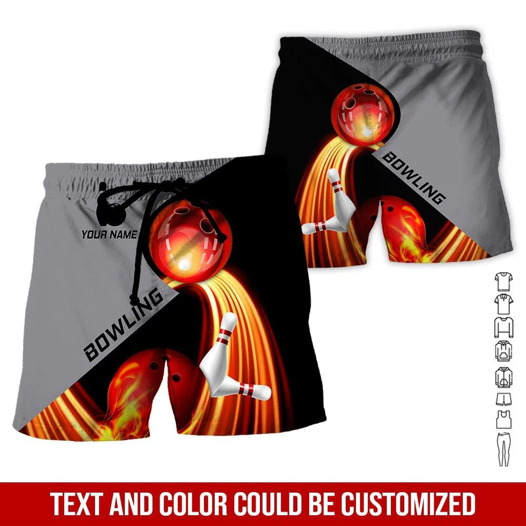 Custom Bowling Aloha Hawaiian Shirt - Fire Bowling Ball Pattern Personalized Name Hawaiian Shirt For Men & Women, Bowling Lover - Image 7