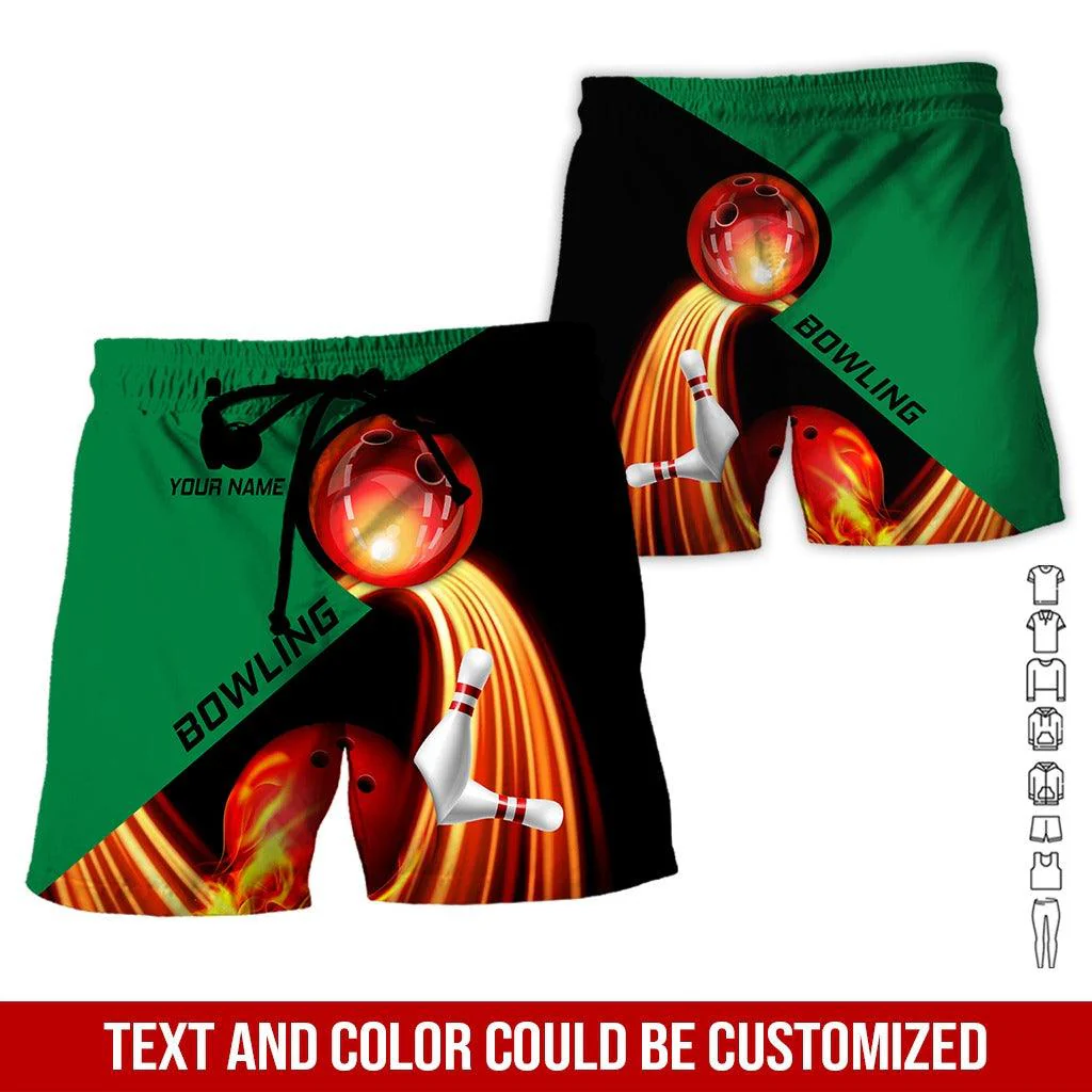 Custom Bowling Aloha Hawaiian Shirt - Fire Bowling Ball Pattern Personalized Name Hawaiian Shirt For Men & Women, Bowling Lover - Image 8