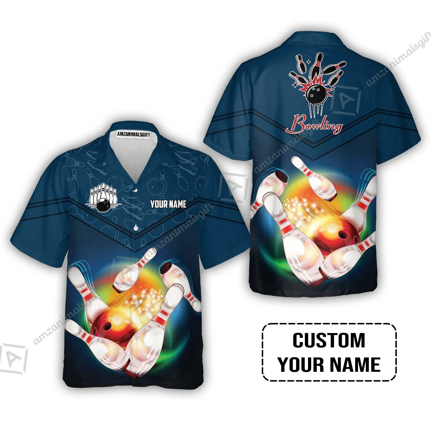 Custom Bowling Hoodie - Amazing Bowling Ball Pattern And Shoe Personalized Name Hoodie - Image 6