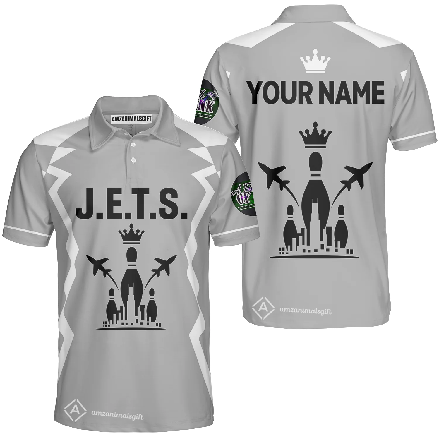 Custom Bowling J.e.t.s Jersey For Kameron - Image 2
