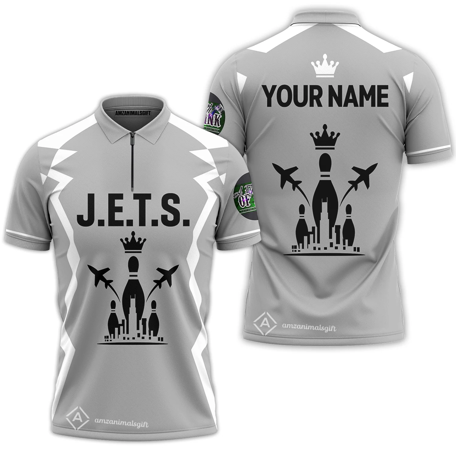Custom Bowling J.e.t.s Jersey For Kameron - Image 3