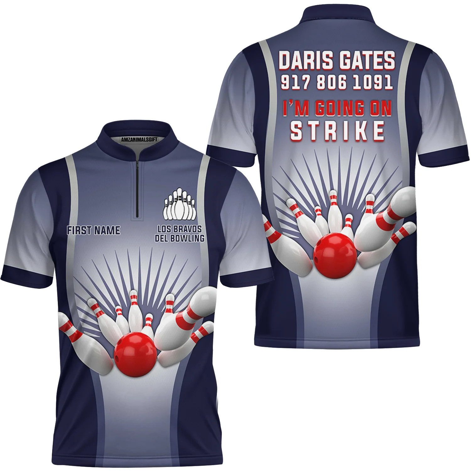 Custom Bowling Jersey For Los Bravos Team