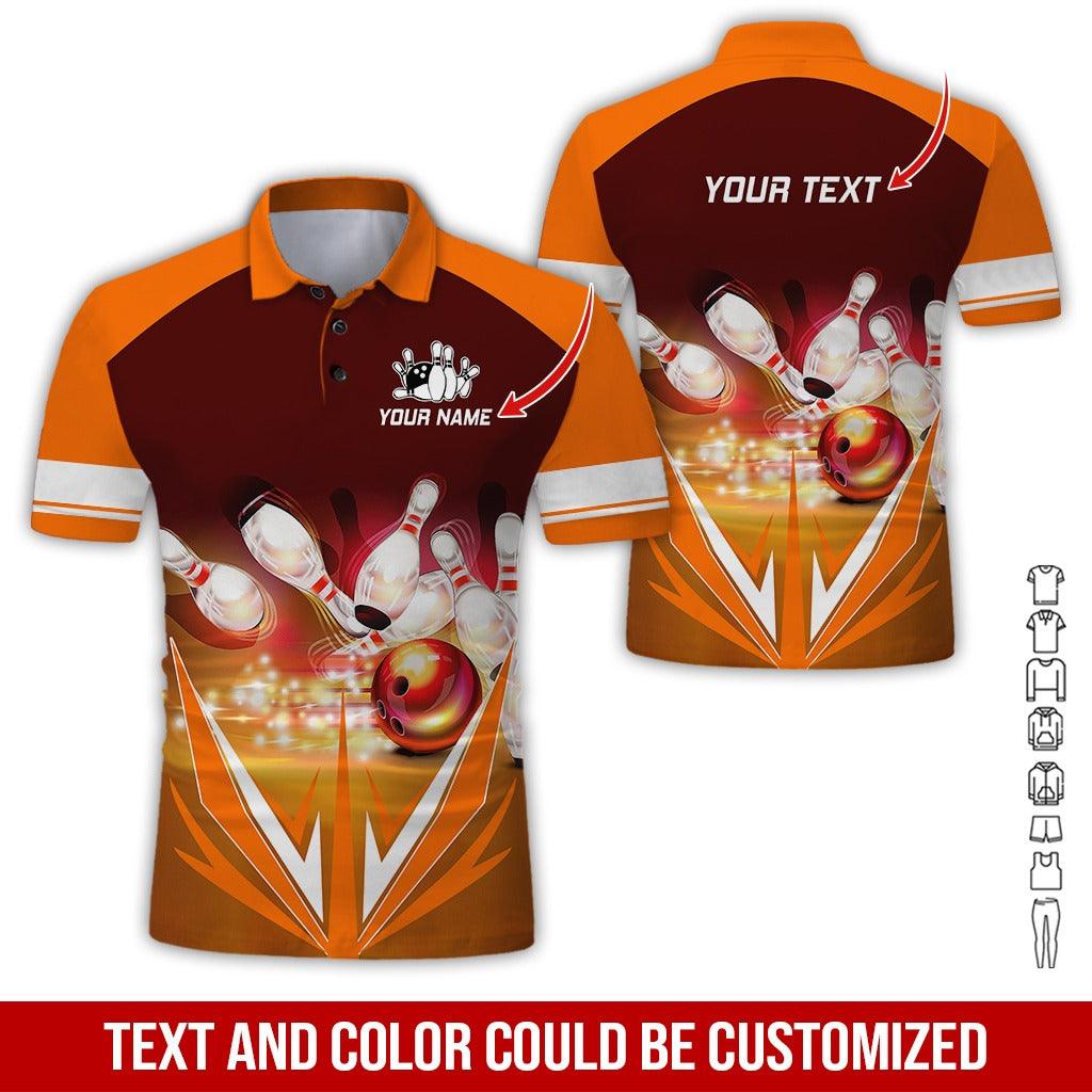 Custom Bowling Men Polo Shirt - Amazing Bowling Ball Personalized Name Polo Shirt - Perfect Bowling Gift For Men, Bowling Lover - Image 3