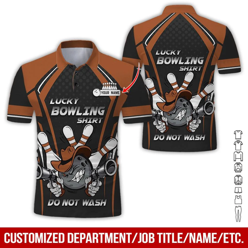 Custom Bowling Men Polo Shirt - Amazing Lucky Bowling Shirt Do Not Wash Personalized Name Polo Shirt - Perfect Bowling Gift For Men, Bowling Lover