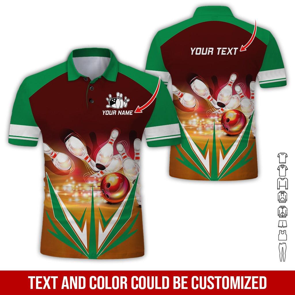Custom Bowling Men Polo Shirt - Colorful Bowling Ball Personalized Name Polo Shirt - Perfect Bowling Gift For Men, Bowling Lover - Image 5