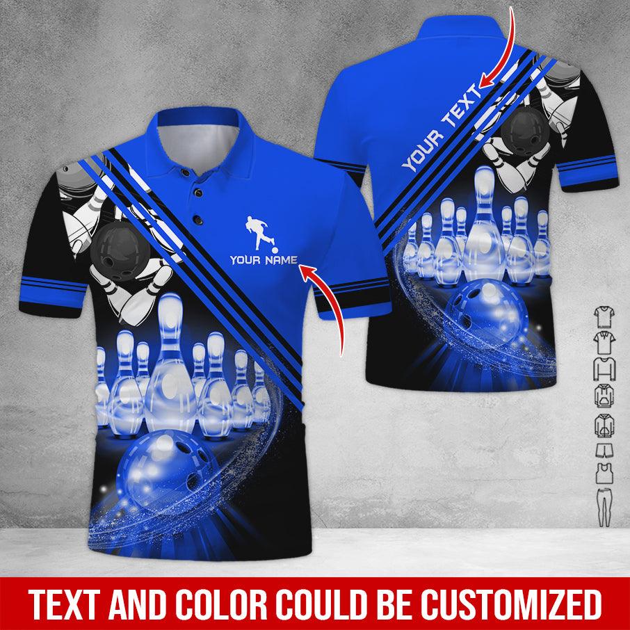 Custom Bowling Men Polo Shirt - Men Playing Bowling Pattern Personalized Name Polo Shirt - Perfect Bowling Gift For Men, Bowling Lover - Image 6