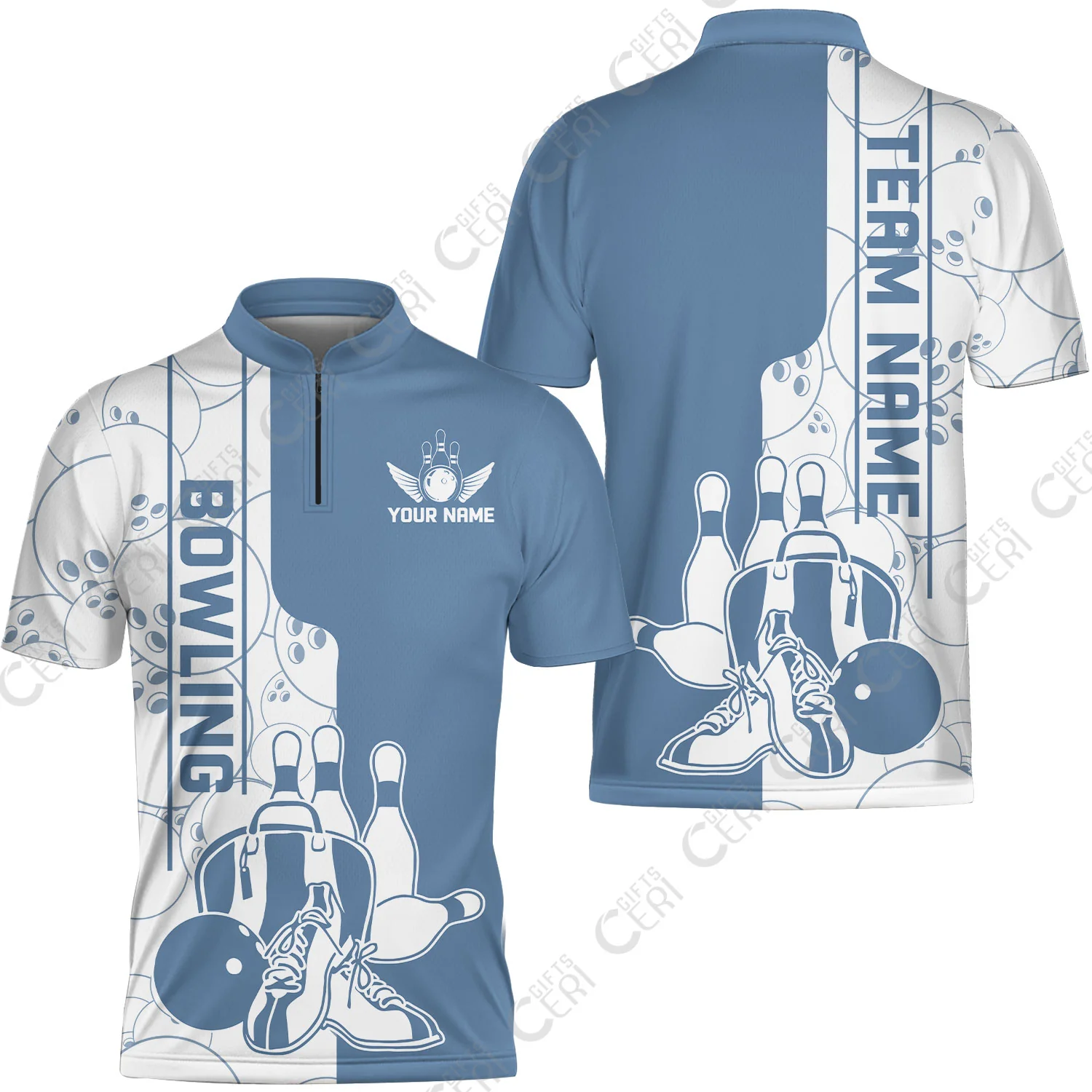 Custom Bowling Team Jersey Bowling Shoes Polo Shirts, Bowling Team Uniforms, Personalized Name And Team Name - Image 3