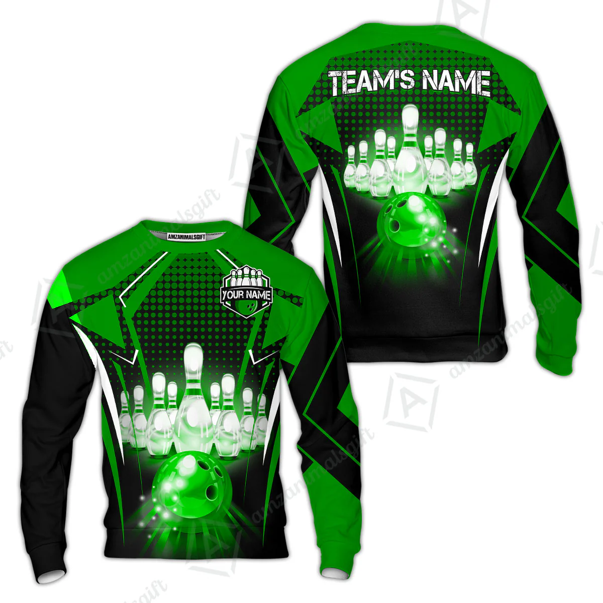 Custom Bowling Team Jerseys Polo Shirts, Bowling uniforms Ball & Pins Multicolor Jersey For Tournament Team Men Women Bowlers - Image 35