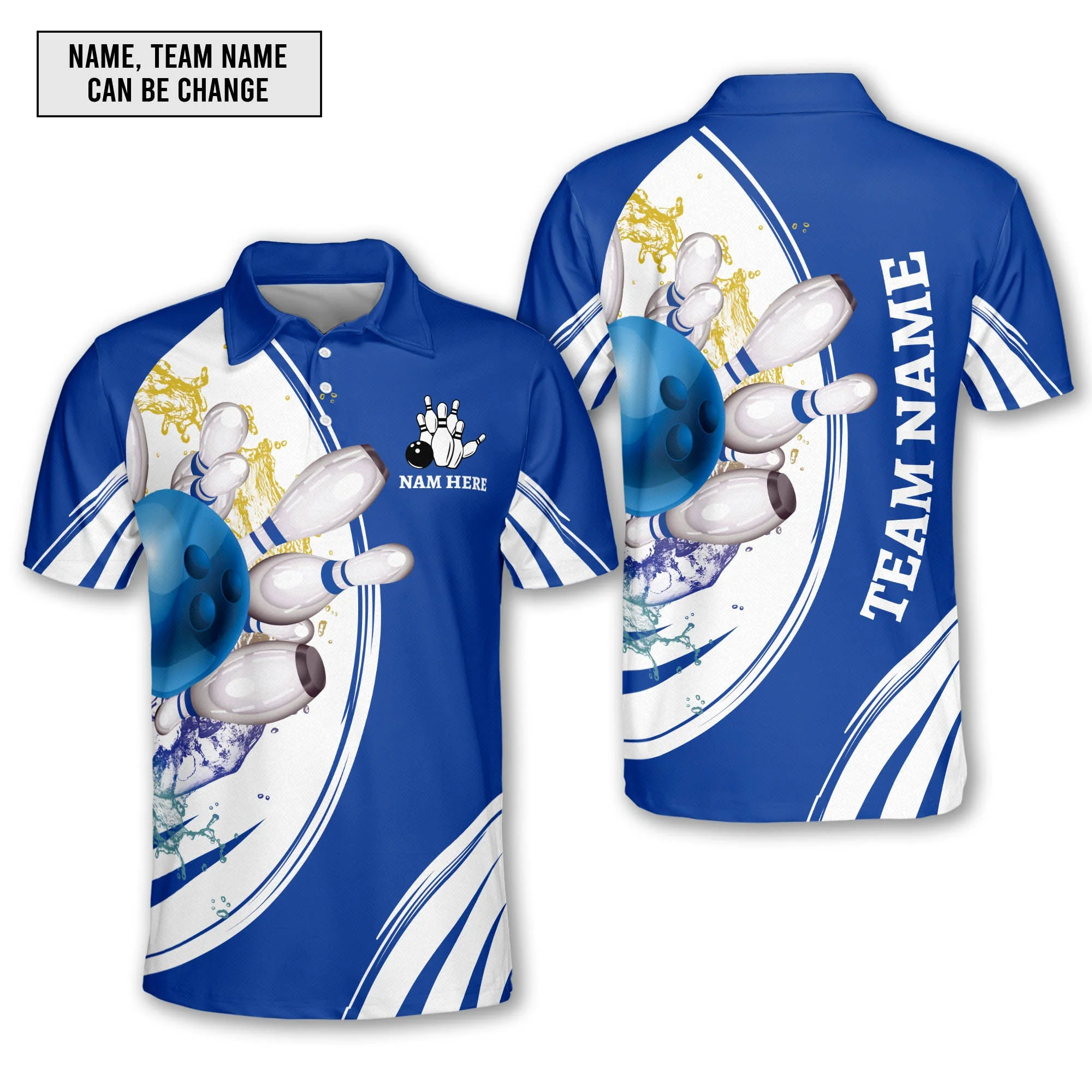 Custom Bowling Team Jerseys, Custom Cyan Red Blue Bowling Uniforms Jerseys, Personalized Name And Team Name - Image 7
