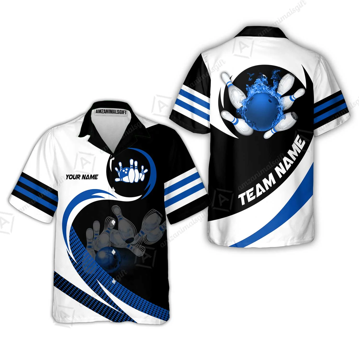 Custom Bowling Team Jersey Shirts, Custom Flame Ball Bowling Uniforms Unisex Polo, Multi Colors Personalized Name And Team Name - Image 22