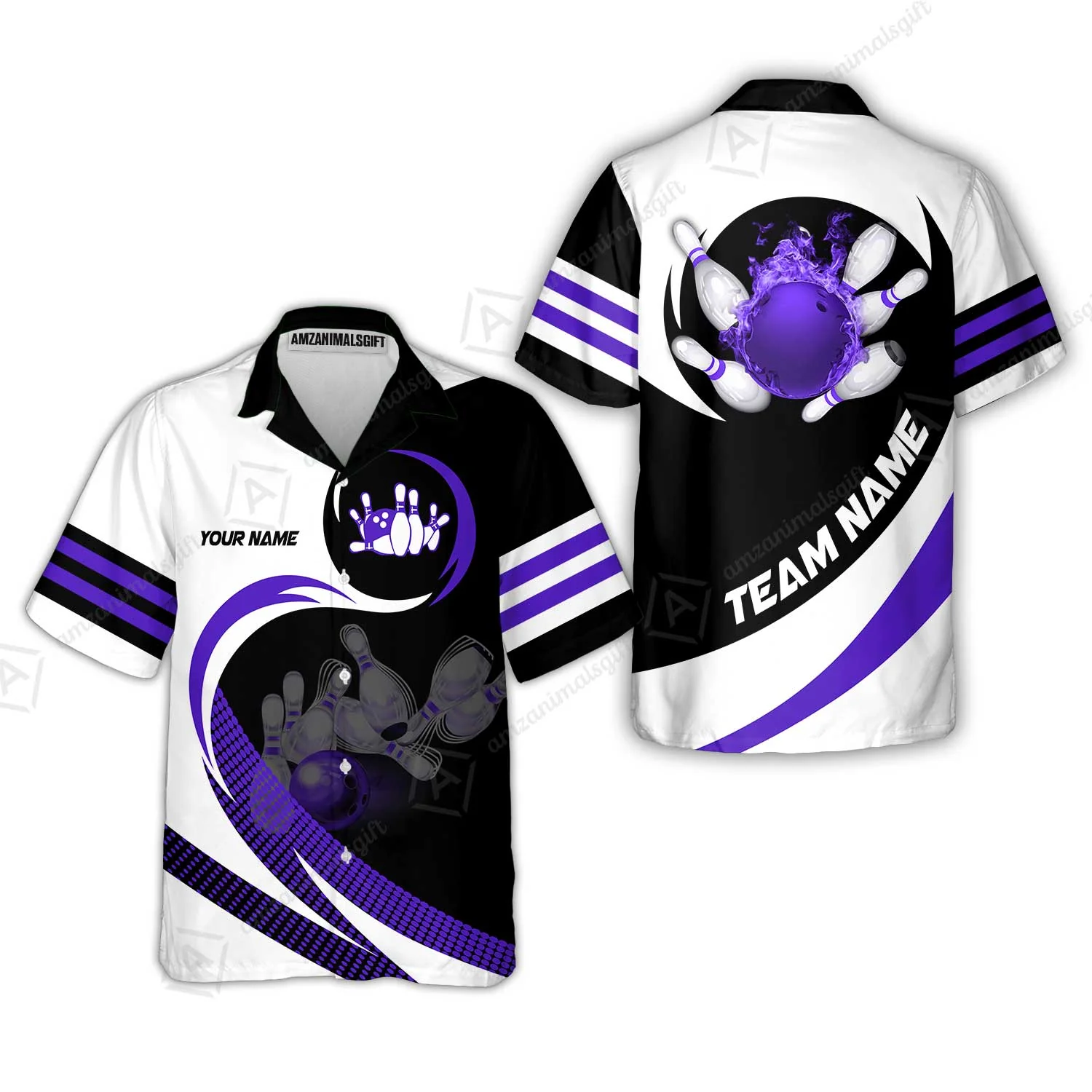 Custom Bowling Team Jersey Shirts, Custom Flame Ball Bowling Uniforms Unisex Polo, Multi Colors Personalized Name And Team Name - Image 24
