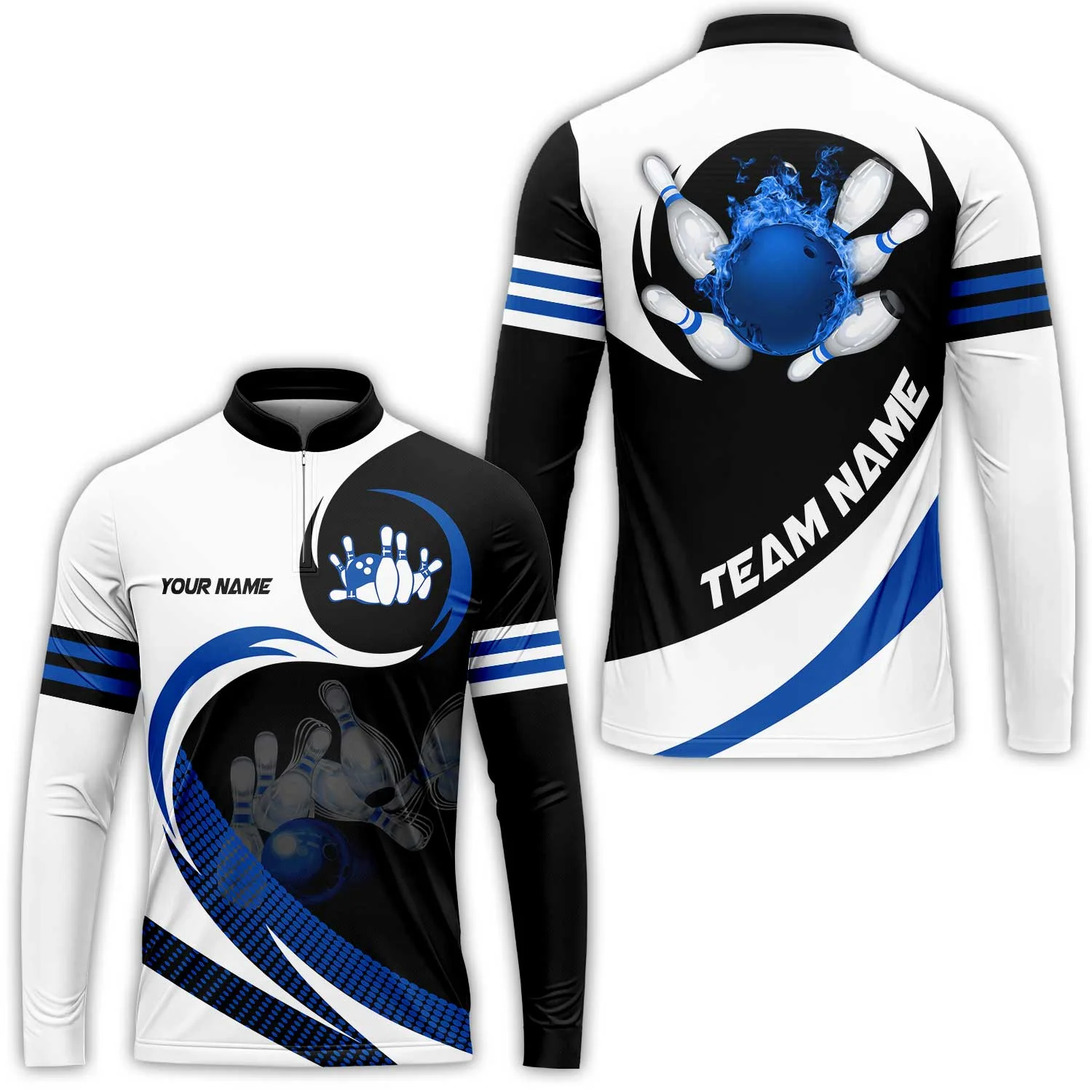 Custom Bowling Team Jersey Shirts, Custom Flame Ball Bowling Uniforms Unisex Polo, Multi Colors Personalized Name And Team Name - Image 26
