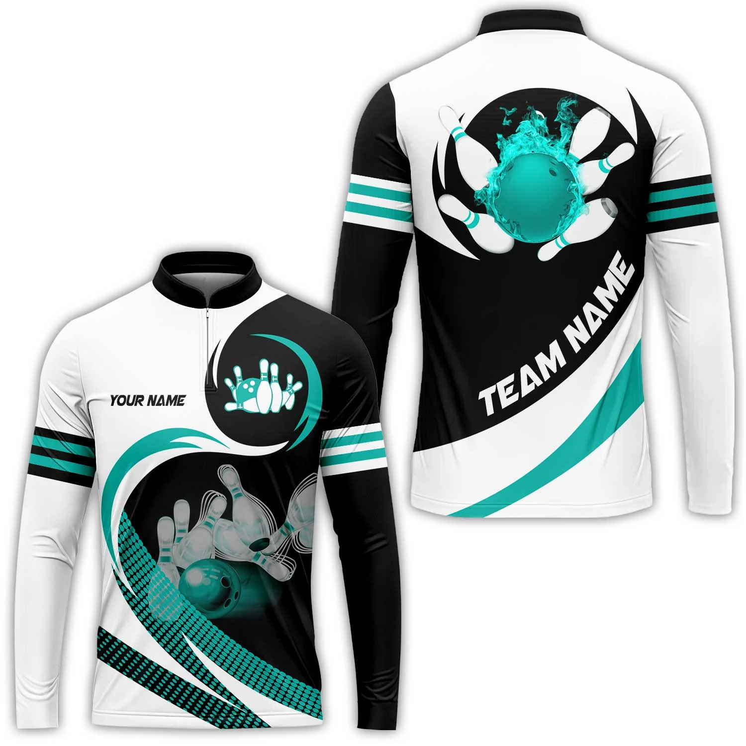 Custom Bowling Team Jersey Shirts, Custom Flame Ball Bowling Uniforms Unisex Polo, Multi Colors Personalized Name And Team Name - Image 28