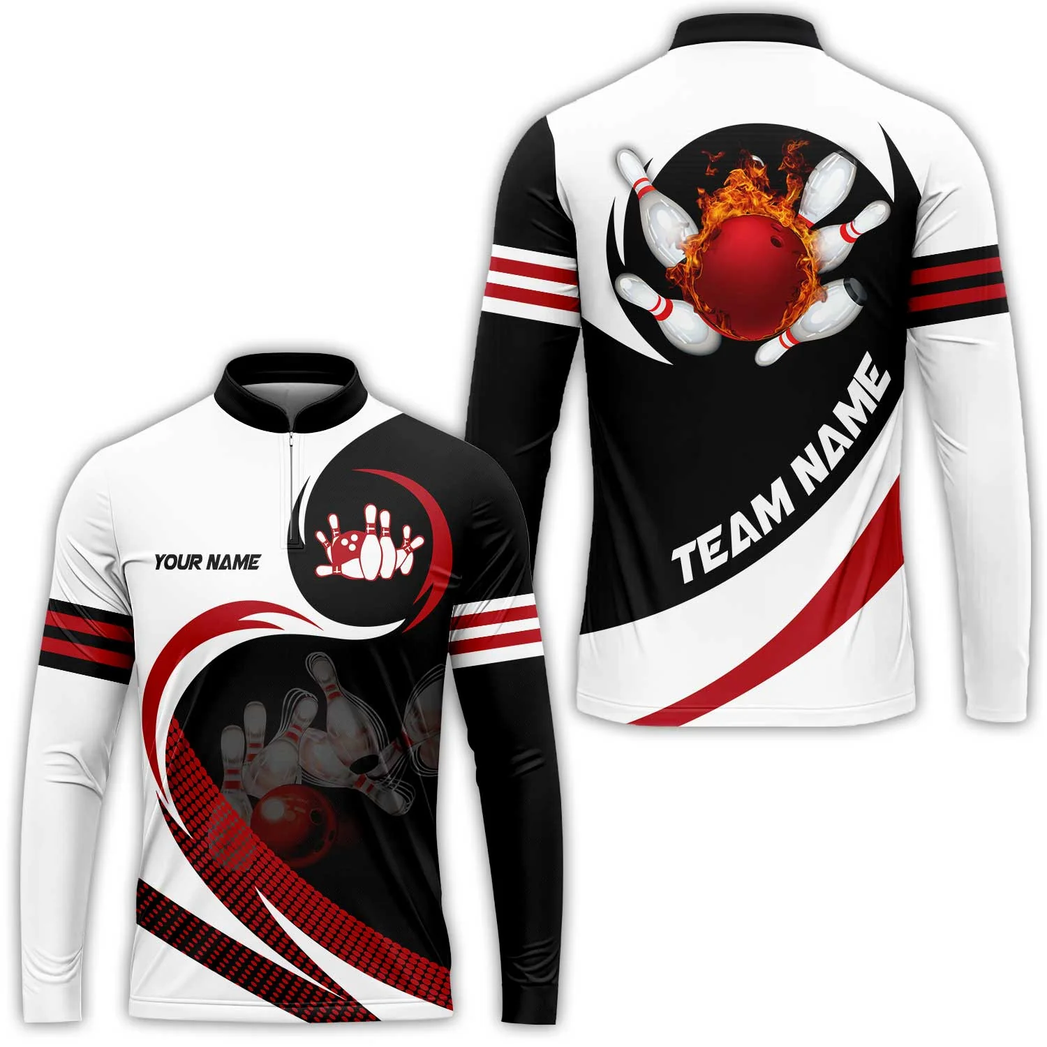 Custom Bowling Team Jersey Shirts, Custom Flame Ball Bowling Uniforms Unisex Polo, Multi Colors Personalized Name And Team Name - Image 32