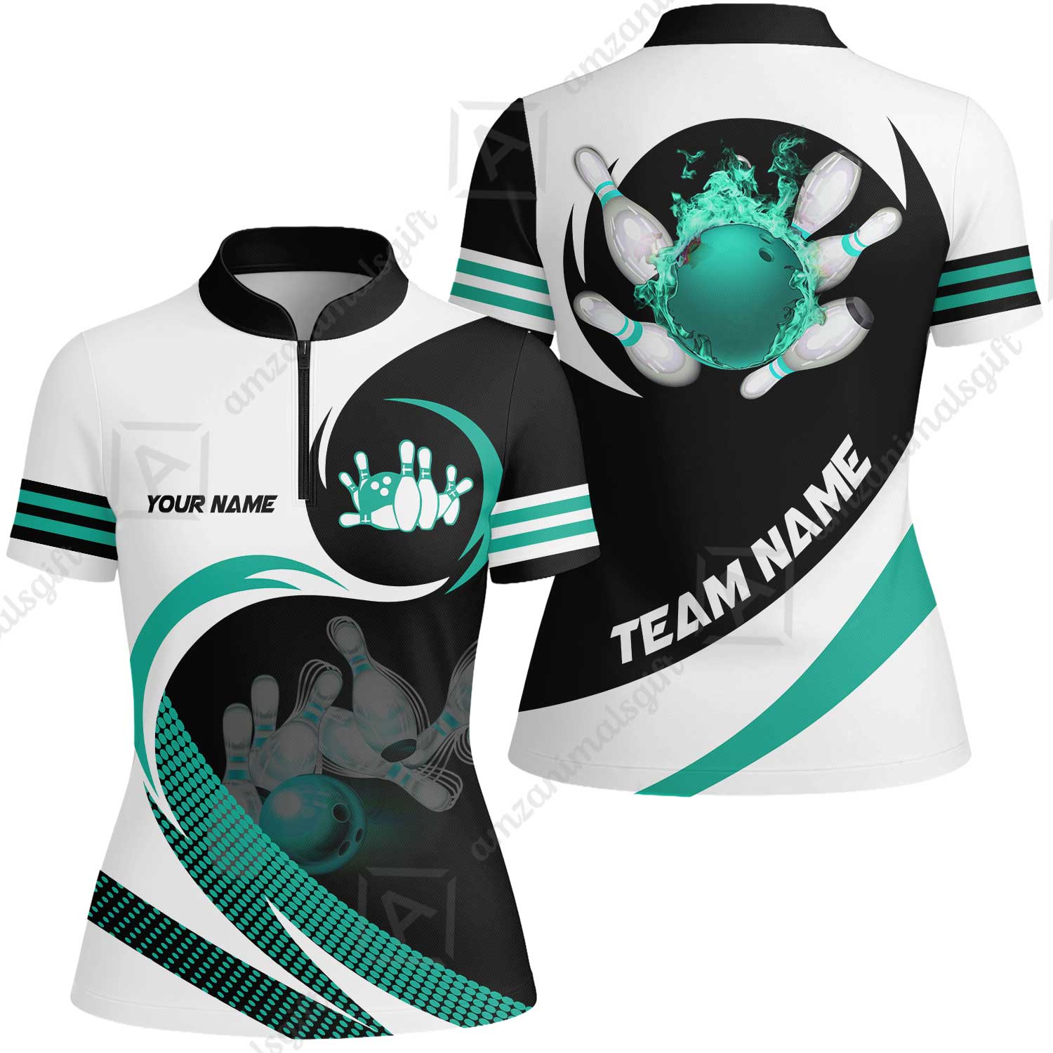 Custom Bowling Team Jersey Shirts, Custom Flame Ball Bowling Uniforms Unisex Polo, Multi Colors Personalized Name And Team Name - Image 34