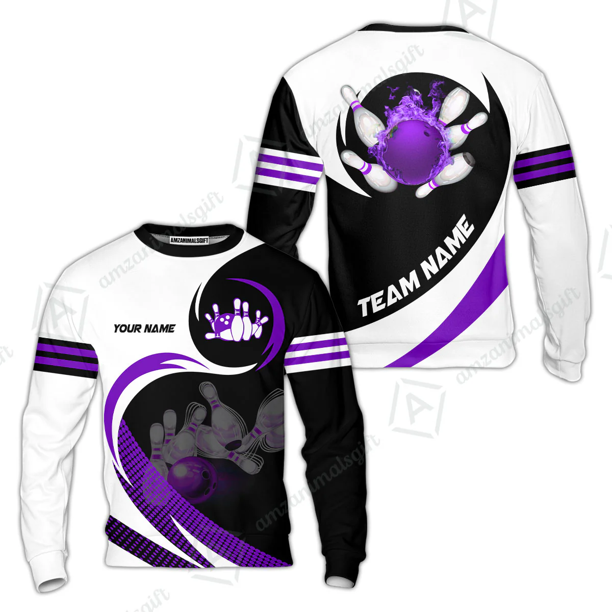 Custom Bowling Team Jersey Shirts, Custom Flame Ball Bowling Uniforms Unisex Polo, Multi Colors Personalized Name And Team Name - Image 40