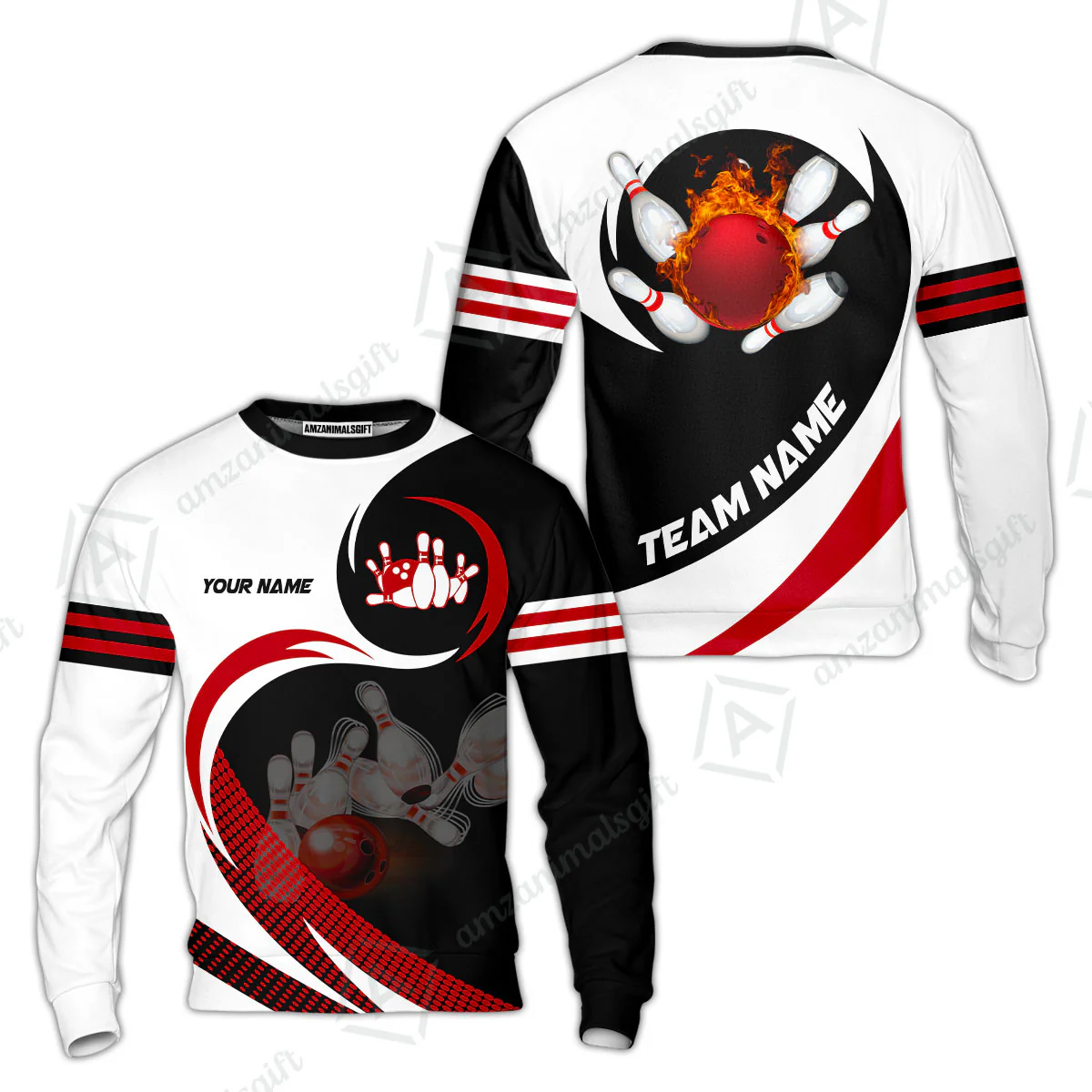 Custom Bowling Team Jersey Shirts, Custom Flame Ball Bowling Uniforms Unisex Polo, Multi Colors Personalized Name And Team Name - Image 41
