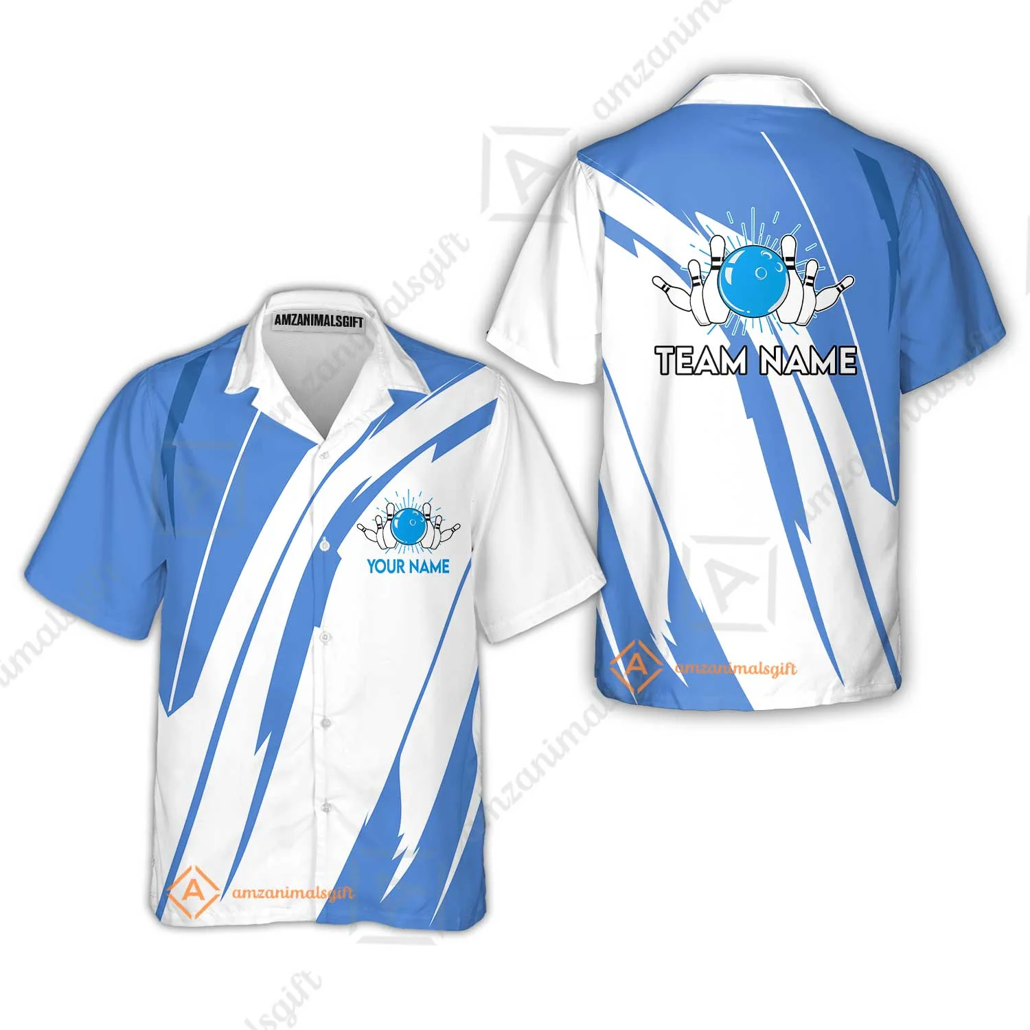 Custom Bowling Team Jerseys Polo Shirts, Ocean Blue Yellow Bowling uniforms, Custom Bowling Shirts With Personalized Name And Team Name - Image 16