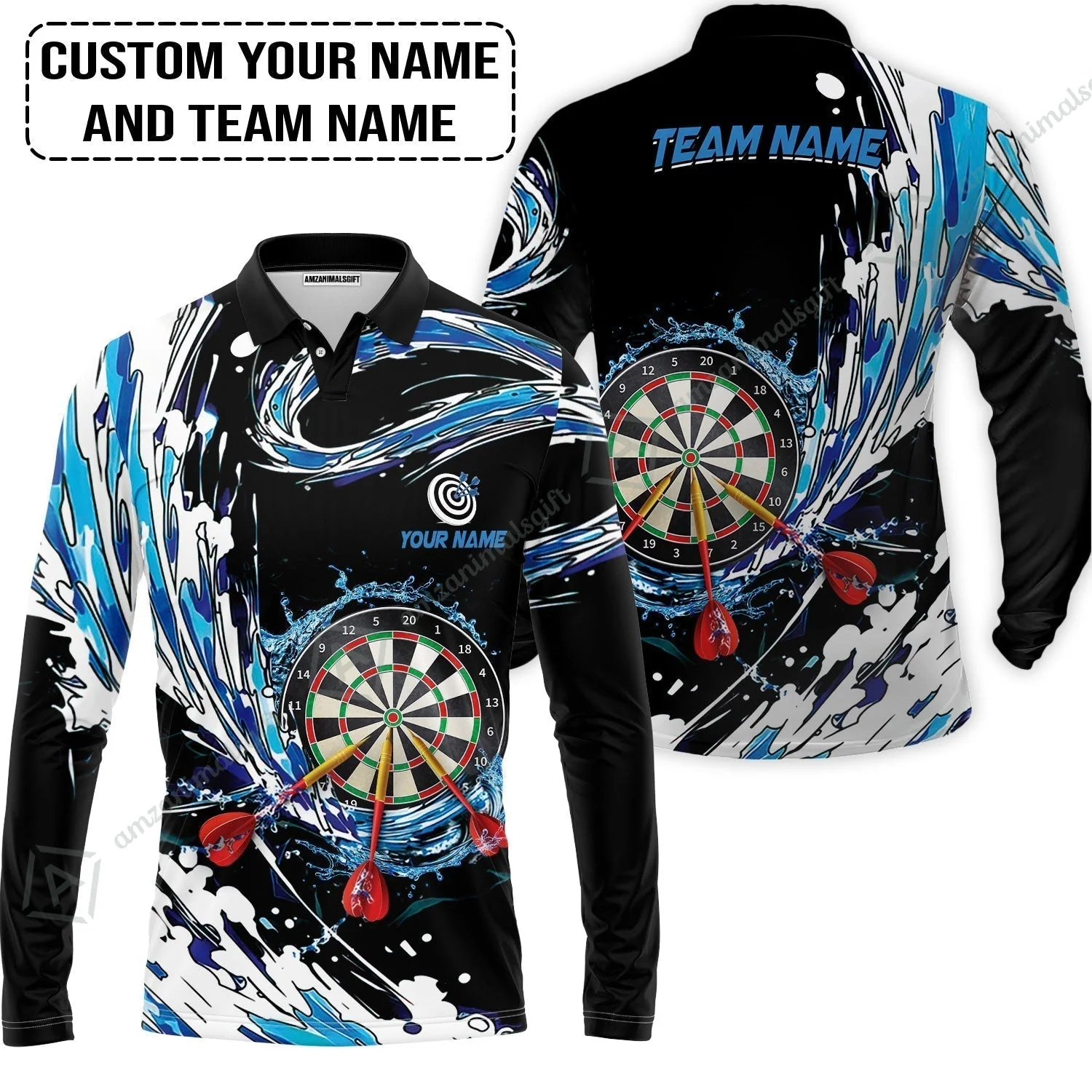Custom Breath Of Water Darts Hawaiian Shirt, Personalized Darts For Team Hawaiian Shirt - Image 6