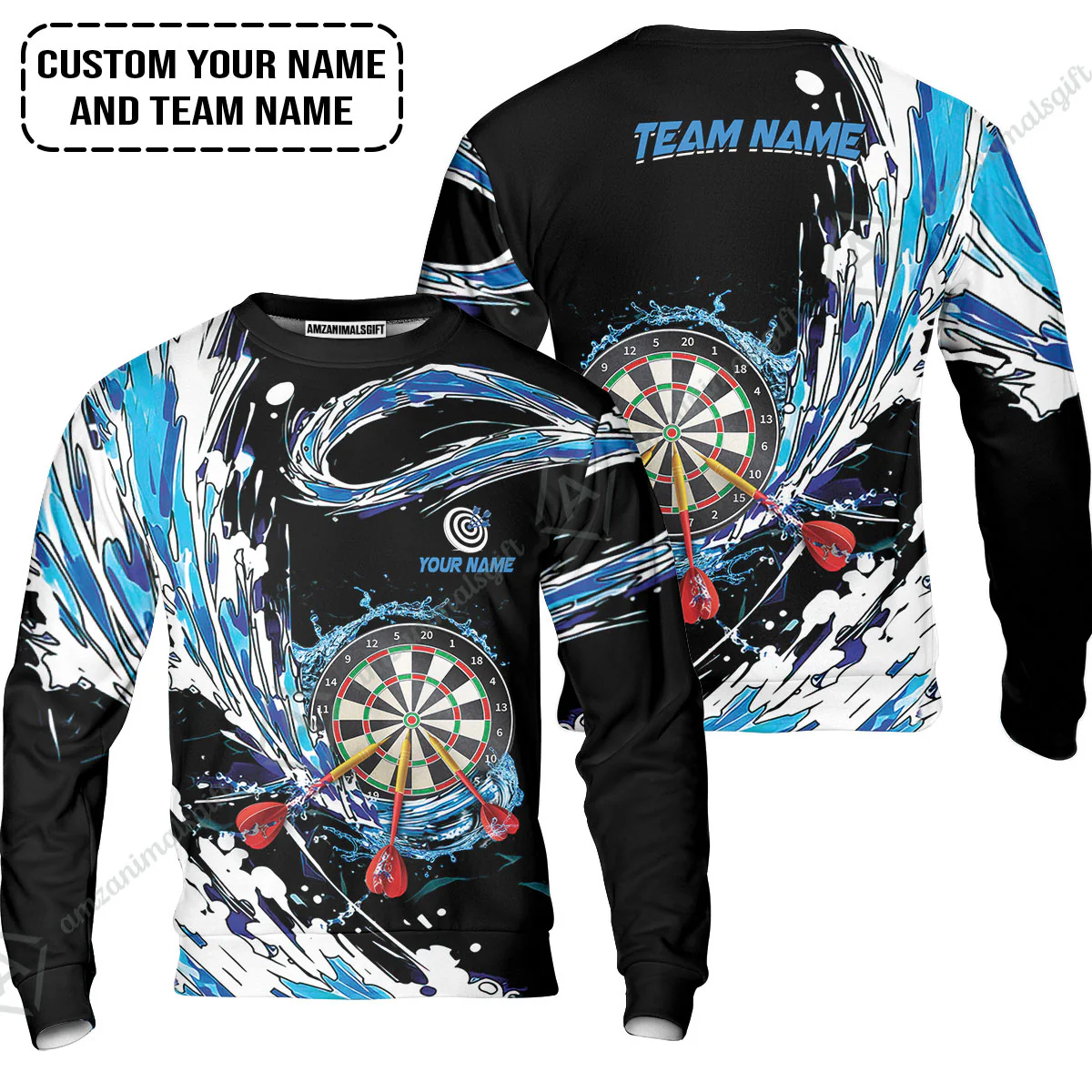 Custom Breath Of Water Darts Men Polo Shirt, Personalized Darts For Team Polo Shirt - Image 6