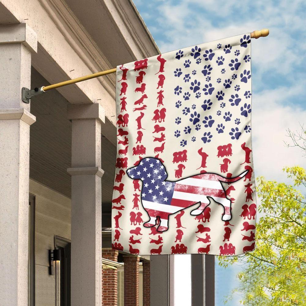 Dachshund Dog 4th July American Flag, Dachshund Dog Independence Day American Flag, Fourth Of July American Flag, Happy 4th Of July USA Flag