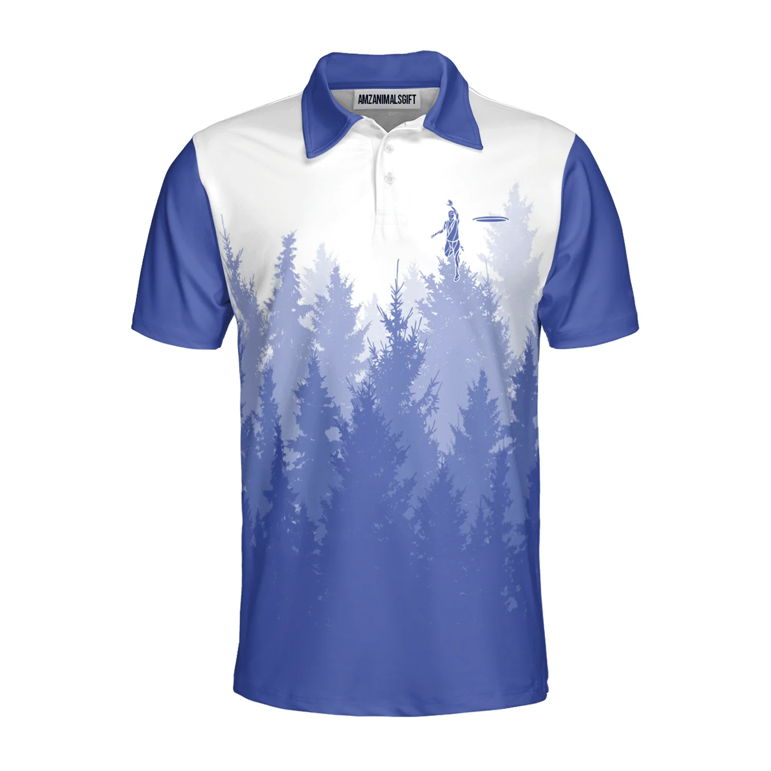 Custom Disc Golf Men Polo Shirt - Disc Golf Basket Hole In The Woods Custom Name Multicolor Apparel - Personalized Gift For Disc Golf Lover, Men, Husband, Team - Image 11