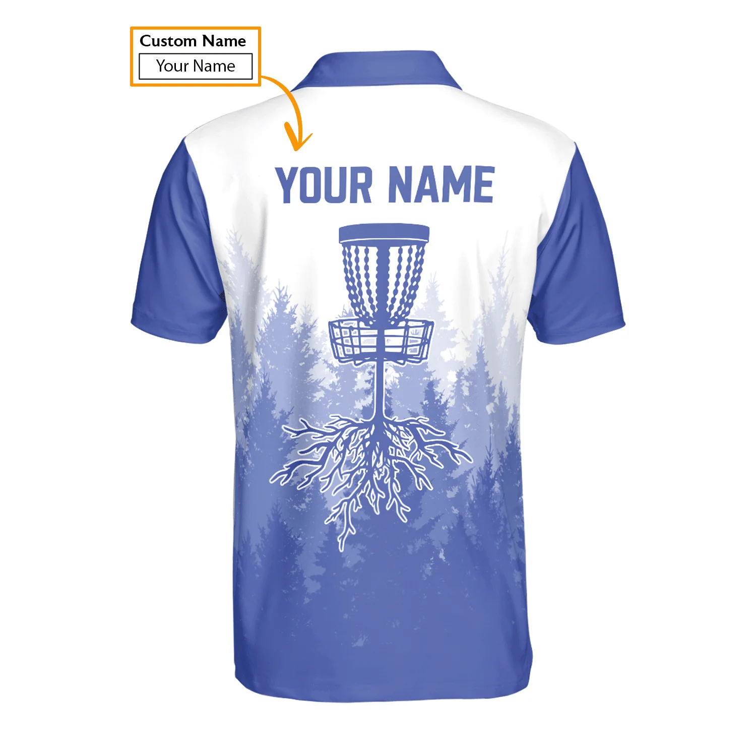 Custom Disc Golf Men Polo Shirt - Disc Golf Basket Hole In The Woods Custom Name Multicolor Apparel - Personalized Gift For Disc Golf Lover, Men, Husband, Team - Image 12