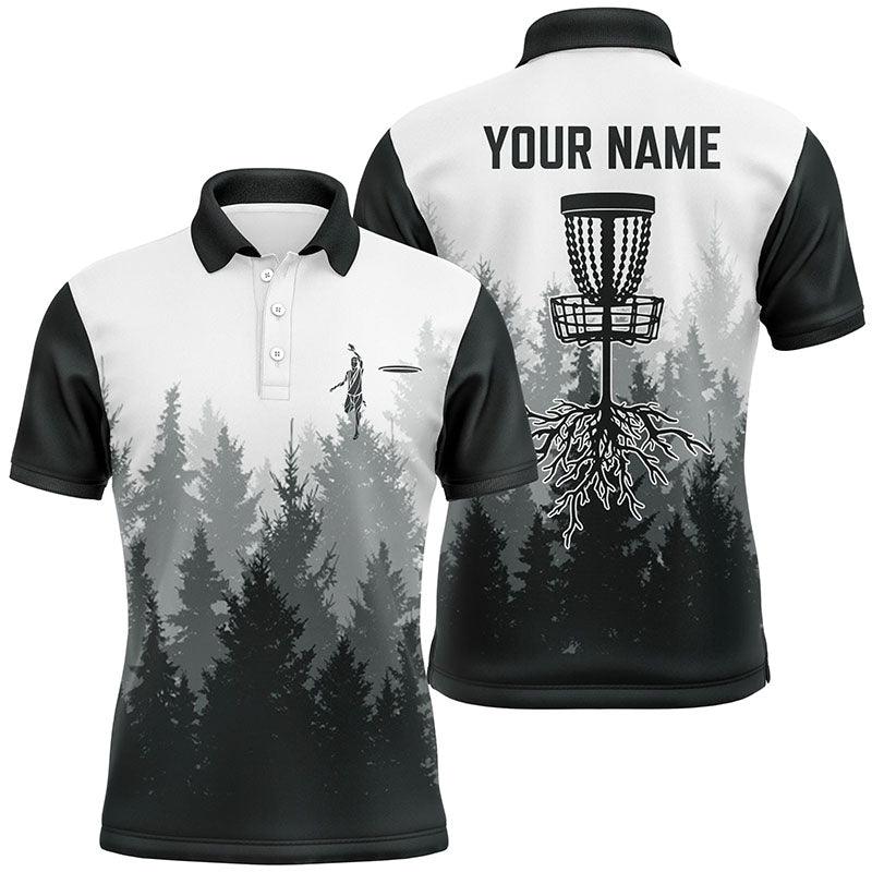 Custom Disc Golf Men Polo Shirt - Disc Golf Basket Hole In The Woods Custom Name Multicolor Apparel - Personalized Gift For Disc Golf Lover, Men, Husband, Team - Image 19