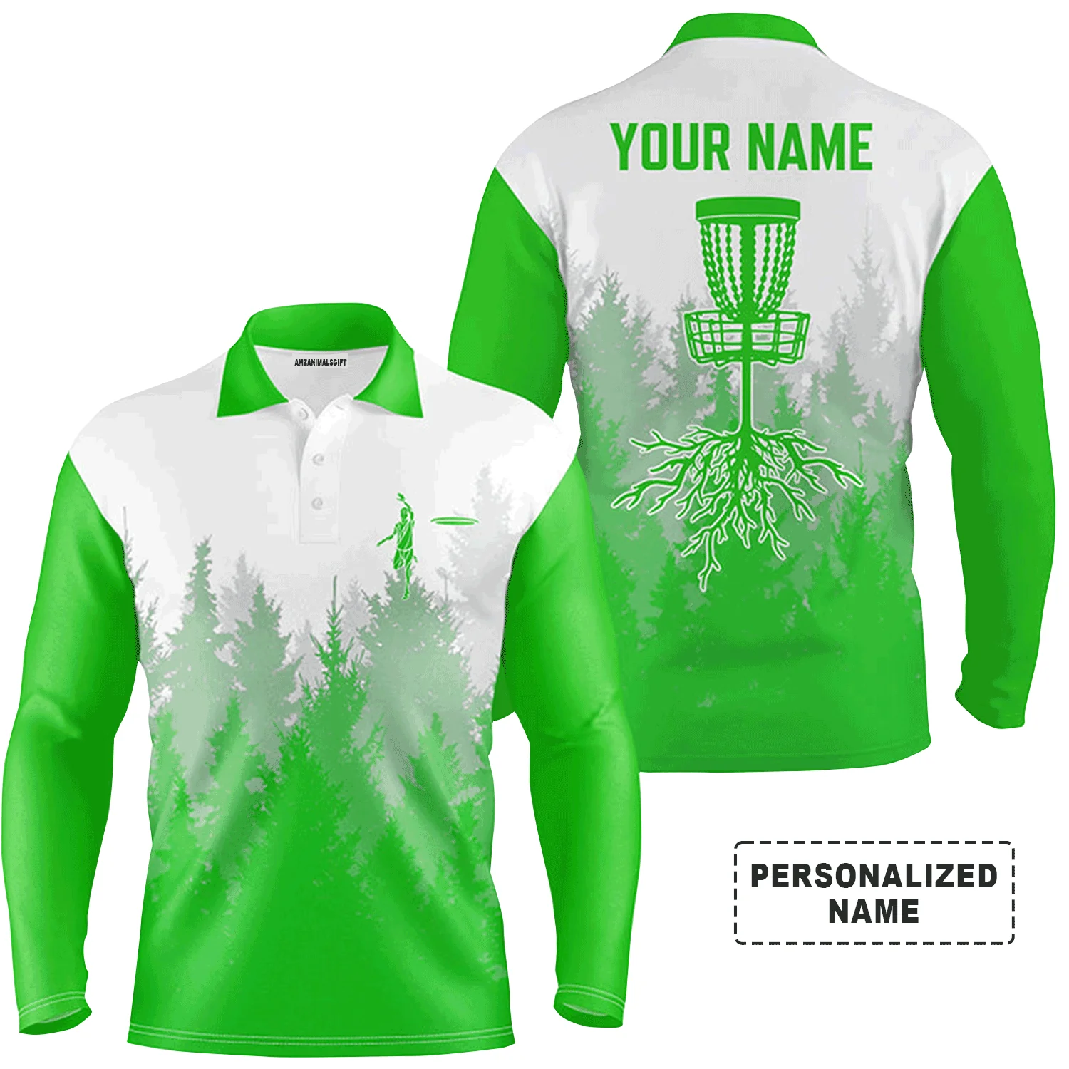 Custom Disc Golf Men Polo Shirt - Disc Golf Basket Hole In The Woods Custom Name Multicolor Apparel - Personalized Gift For Disc Golf Lover, Men, Husband, Team - Image 22