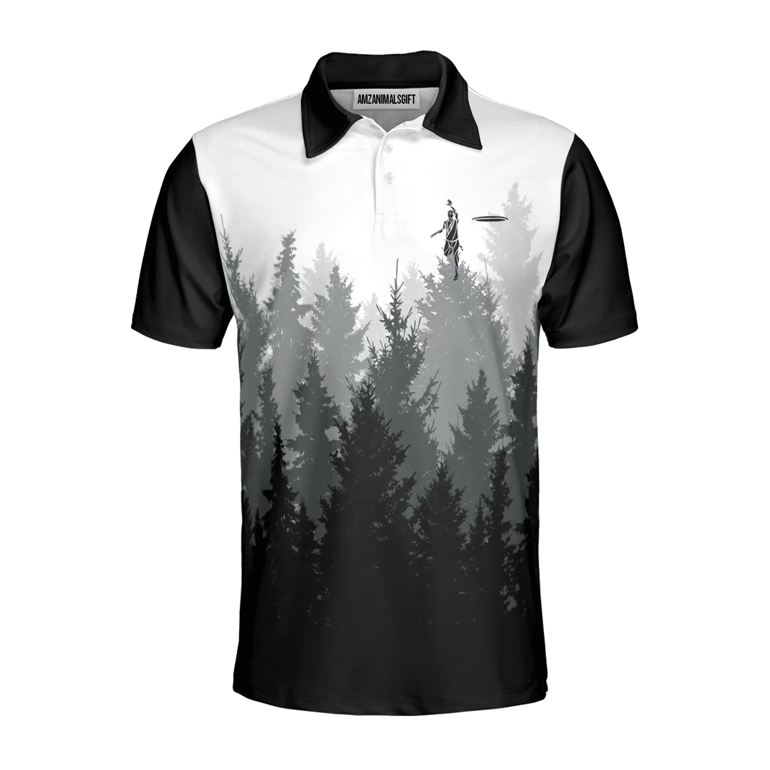 Custom Disc Golf Men Polo Shirt - Disc Golf Basket Hole In The Woods Custom Name Multicolor Apparel - Personalized Gift For Disc Golf Lover, Men, Husband, Team - Image 7