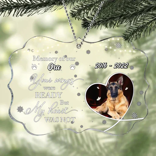 Custom Dog Photo Rectangle Acrylic Ornament, Customized Cat Photo, Pet Photo Acrylic Ornament - Memorial Gift For Dog Lovers, Cat Lovers, Pet Lovers