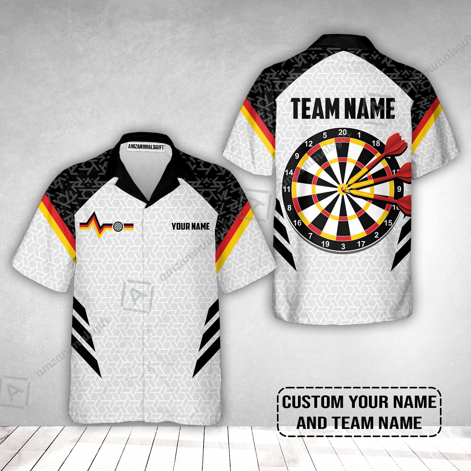 Custom Germany Darts Hawaiian Shirt, Personalized Darts For Team Hawaiian Shirt - Image 2