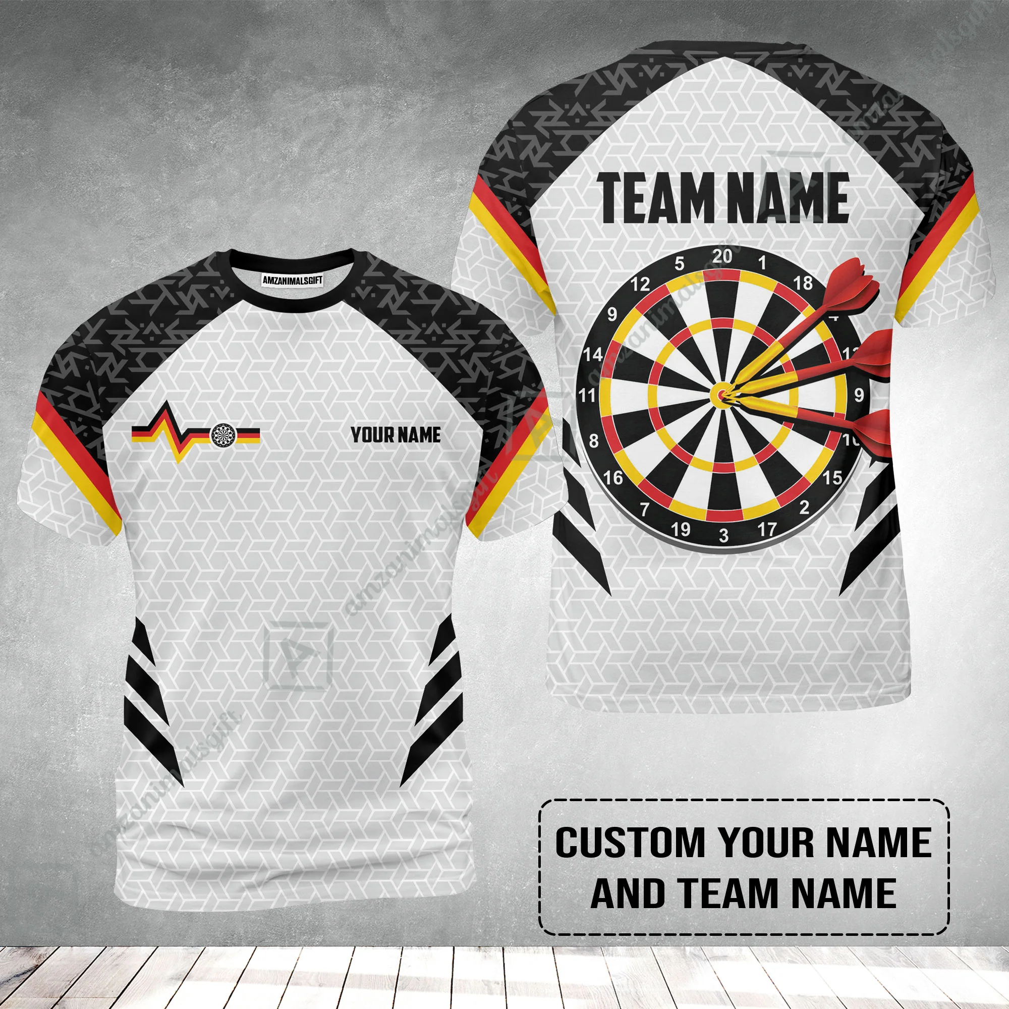 Custom Germany Darts T-Shirt, Personalized Darts For Team T-Shirt - Image 2
