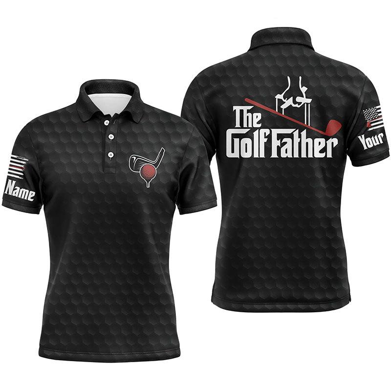 Custom Golf Long Sleeve Men Polo Shirt - Custom Name Black Golf Ball Pattern Apparel - The Golf Father Men Golf Polo Shirt- Perfect Polo Shirt For Men - Image 4
