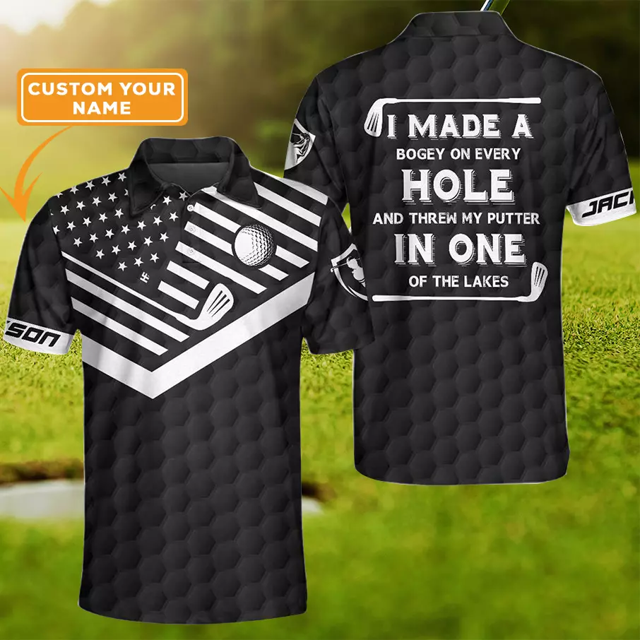Custom Golf Men Polo Shirt - Personalized Golf Gift, I Made A Bogey On Every Hole Custom Men Golf Polo Shirt - Perfect Polo Shirt For Men, Golfers