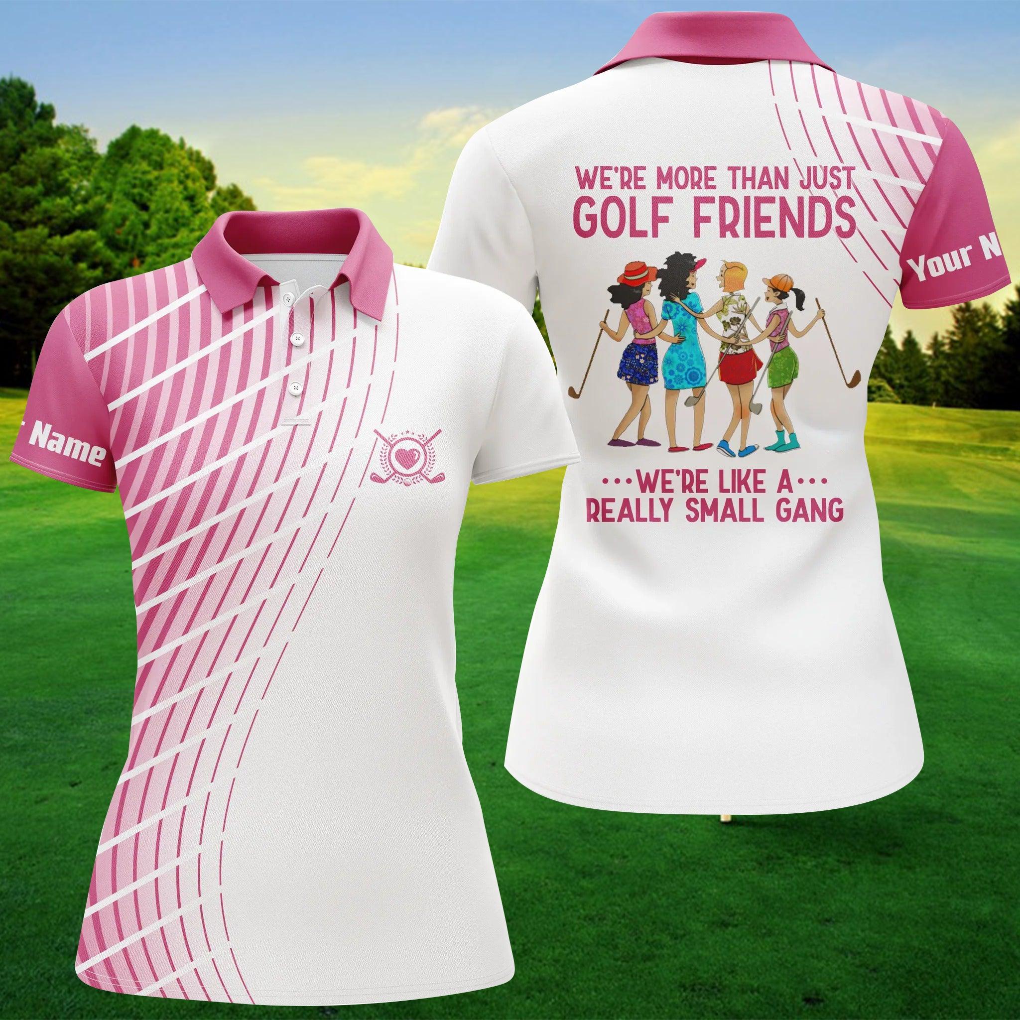 Custom Golf Women Polo Shirt - Women Golf Polo Shirt Custom We're More Than Just Golf Friends Polo Shirt - Perfect Polo Shirt For Women - Image 3