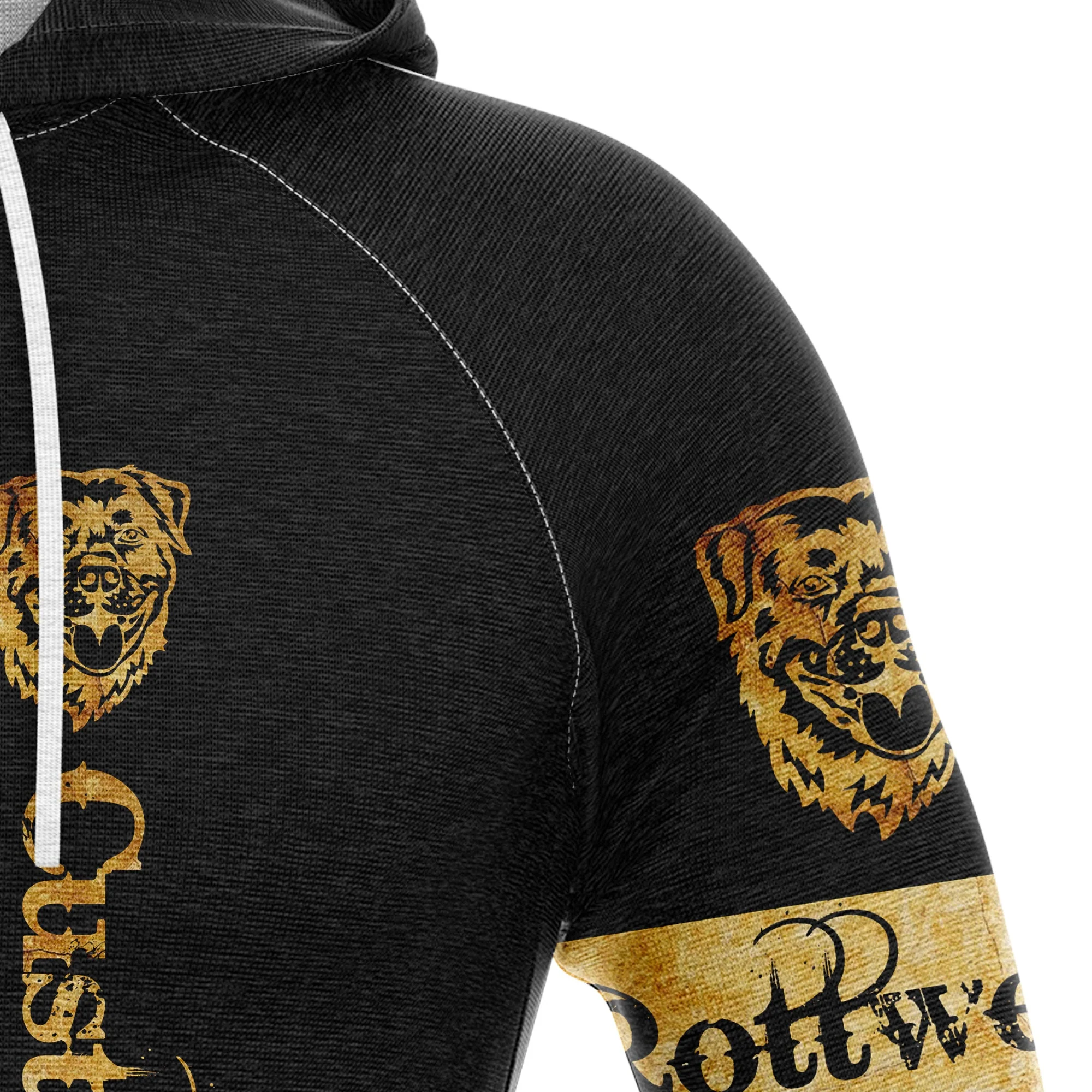 Custom Name Awesome Rottweiler Pullover Premium Hoodie, Perfect Outfit For Men And Women On Christmas New Year Autumn Winter - Image 3