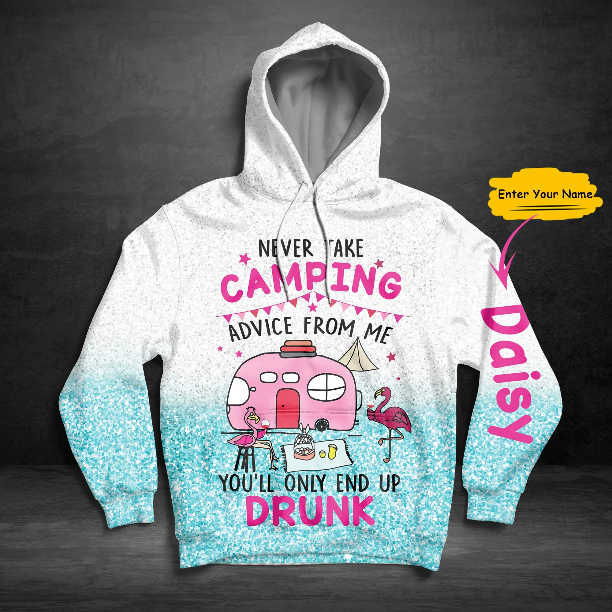Custom Name Camping Pullover Premium Hoodie Never take Camping, Perfect Outfit For Men And Women On Christmas New Year Autumn Winter - Image 3