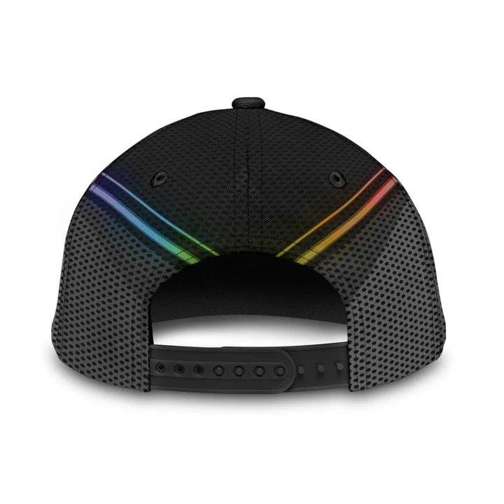 Custom Name LGBT Cap, Personalized Name Neon Heart Rainbow Galaxy Pride LGBT Cap Hat For Men And Women - Perfect LGBT Gift For Friend - Image 3