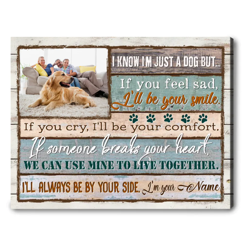 Custom Name & Photo Dog Premium Wrapped Landscape Canvas, Im Your Dog Personalized Dog Canvas - Perfect Gift For Dog Lovers, Family, Friend - Image 4