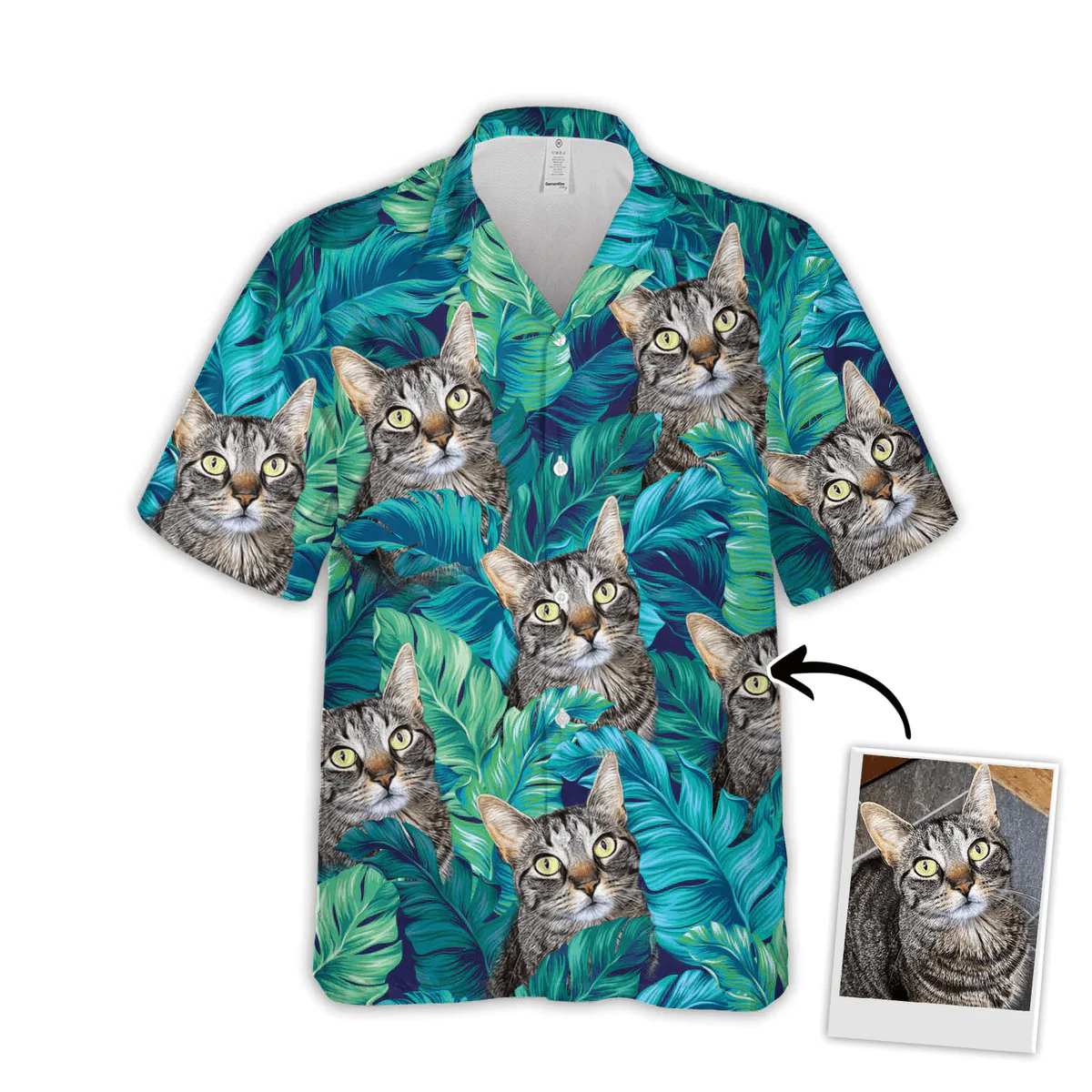 Custom Pet Dog Hawaiian Shirt - Custom Photo Tropical Leaves Personalized Hawaiian Shirt - Perfect Gift For Animal Lovers, Friend, Family - Image 2