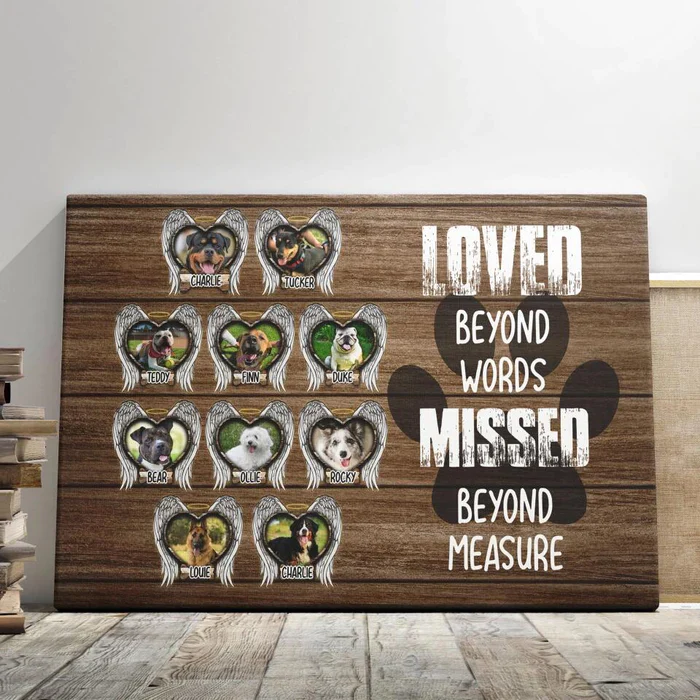 Custom Photo Dog Landscape Canvas, Pet Loss Gift, Personalized Dog Memorial Gifts, Dog Sympathy Wart Art - Memorial Gift For Dog Lovers, Pet Lovers - Image 11