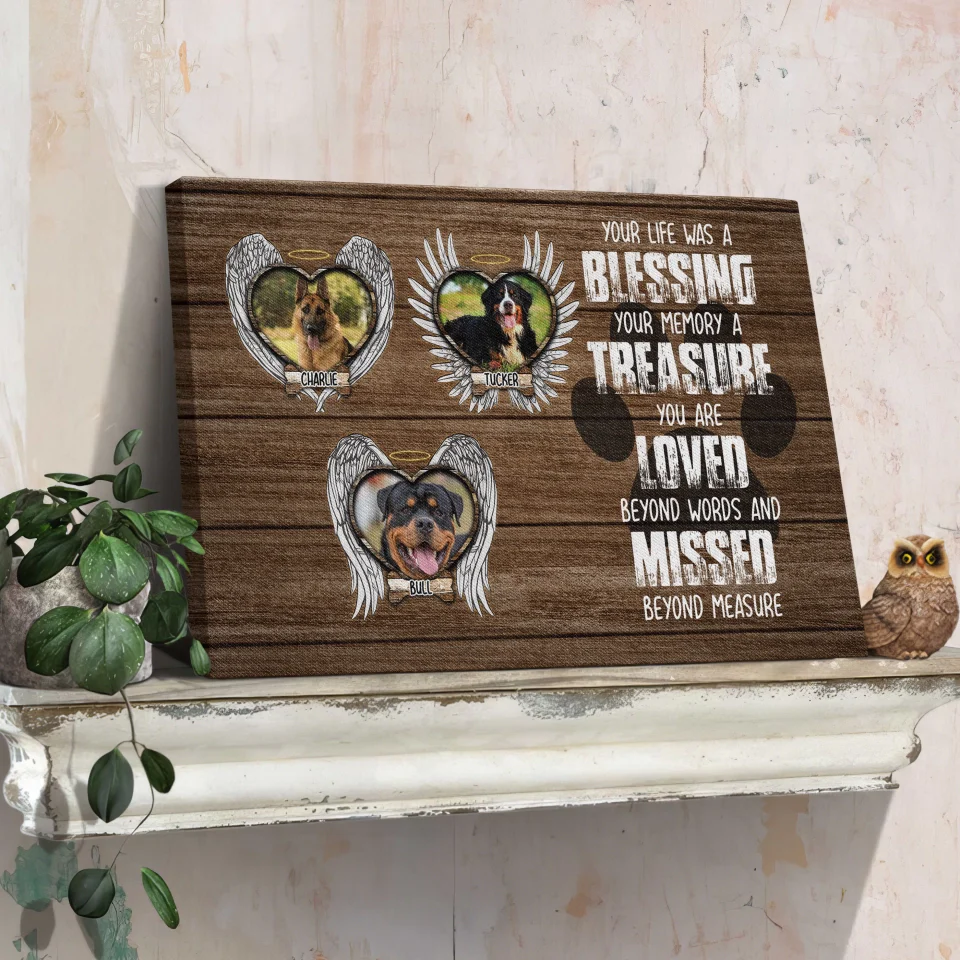 Custom Photo Dog Landscape Canvas, Pet Loss Gift, Personalized Dog Memorial Gifts, Dog Sympathy Wart Art - Memorial Gift For Dog Lovers, Pet Lovers - Image 12